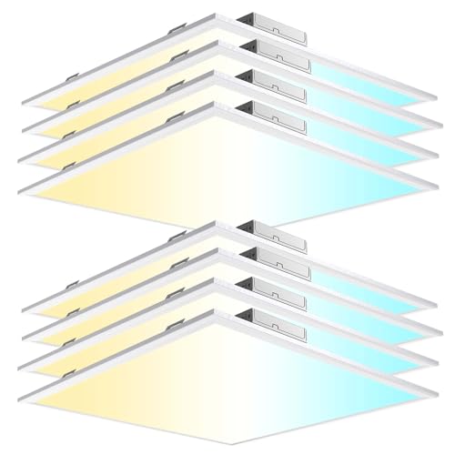 AIKVSXER 8 Pack 2x2 Led Flat Panel Light 40W 3000K/4000K/5000K Switchable - color: 2x2 8PACK