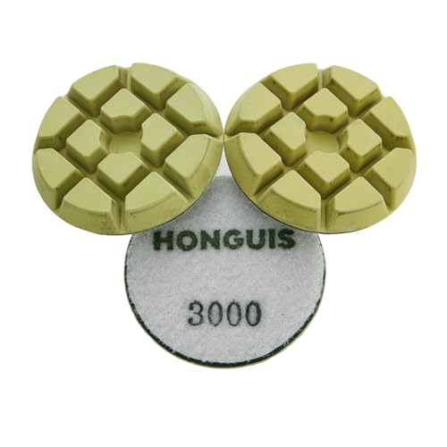 3" x 10mm Diamond Polishing Pads, 3000 Grit, 3-Pack Resin Bond - style: 3000 Grit