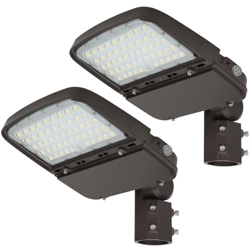 kadision LED Parking Lot Light 150W, Photocell, Slip Fitter Mount, 2 Pack