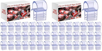 Kathfly 100 Pcs Gridwall Sign Holder Clips 1/2 In, Wire Shelf Label Holder - size: 1/2 Inch (Pack of 2)