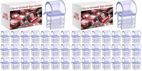 Kathfly 100 Pcs Gridwall Sign Holder Clips 1/2 In, Wire Shelf Label Holder - size: 1/2 Inch (Pack of 2)