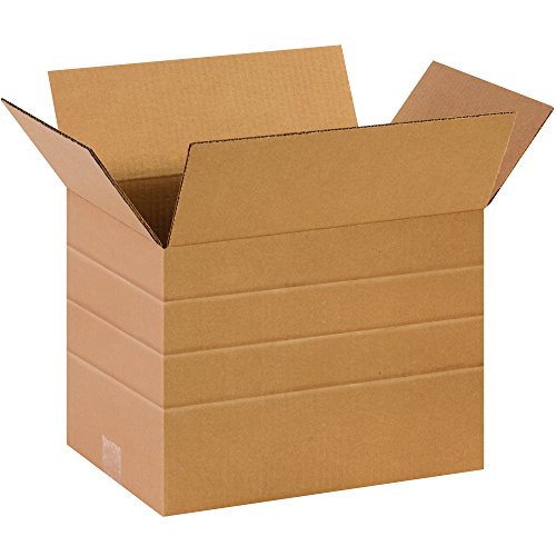 Tape Logic TLMD141010 Multi-Depth Corrugated Boxes, 14" x 10" x 10", Kraft (Pack of 25) - size: 14 x 10 x 10"