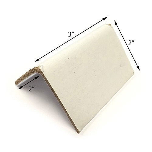 Cardboard Edge Corner Protectors 2" x 2" x 3" White - Case of 200