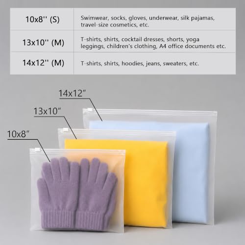 10x8'' Frosted Zipper Bags for Shipping, 100 Pack Packaging Bags, S - color: 100 Pack, size: 10x8'' (S)