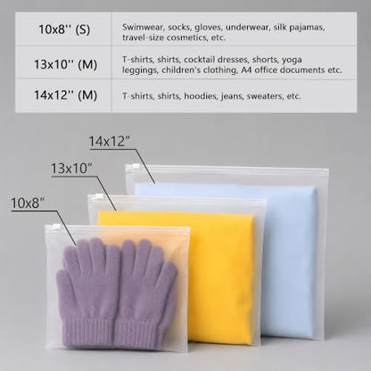 10x8'' Frosted Zipper Bags for Shipping, 50 Pack Packaging Bags, S - color: 50 Pack, size: 10x8'' (S)