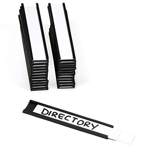 SmartSign Pack of 25 Magnetic 'C' Channel Label Holders | 0.5" x 3" - size: 0.5" x 3"