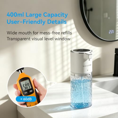 Touchless Automatic Electric Liquid Soap Dispenser - color: White Water‑ripple, size: Liquid