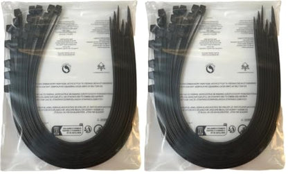 60 Inch Extra Long Zip Ties Heavy Duty For Outdoor Use,175 Pounds Tensile Strength,UV Resistant,8 Pieces,Black (Pack of 2) - size: 60 Inch,175 Pounds Tensile Strength (Pack of 2)