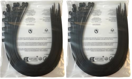 60 Inch Extra Long Zip Ties Heavy Duty For Outdoor Use,175 Pounds Tensile Strength,UV Resistant,8 Pieces,Black (Pack of 2) - size: 60 Inch,175 Pounds Tensile Strength (Pack of 2)