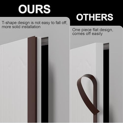 Elvone T-Shaped Weather Stripping Seal, Brown Silicone, 1.97 in x 20 ft - color: Brown, size: 20FTX1.97IN