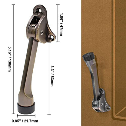 4 Inch KickDown Door Stopper, Antique Brass, 2pcs - color: Antique Brass, size: 2 Pieces