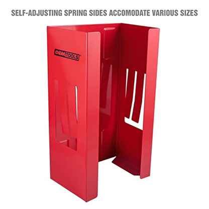 OEMTOOLS 23123 Red Magnetic Glove Dispenser, Disposable Gloves Box Holder, Magnetic Glove Box Holder for Wall Mount - color: Red