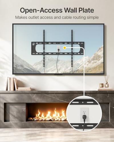 monTEK Heavy Duty Fixed TV Wall Mount for 50-100 Inch TVs up to 220 lb - size: 50-100" Fixed