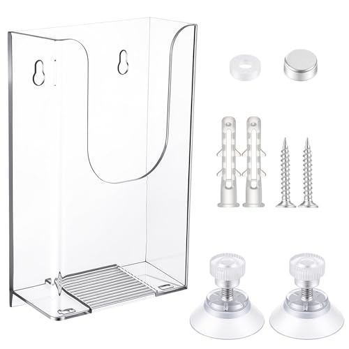 Wall Mount Brochure Holder, 4 x 6 Inches Clear Acrylic Flyer Holder