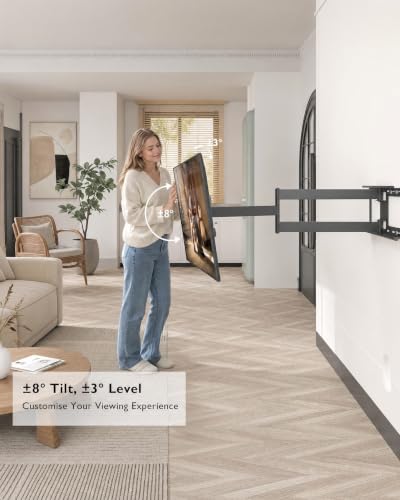 BONTEC Corner TV Wall Mount with Extra Long 40.9” Extension Arm,Tilt Swivel - size: for 32-75 Inch