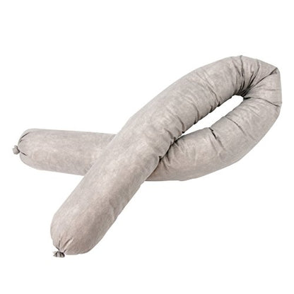 Brady SPC BSC40 Basic Universal Socks, 3" Diameter x 42" Length, White, 81 Gallon Absorbency, 40/Case