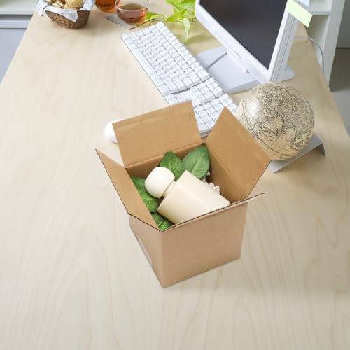 6 Pack 5x5x5 Shipping Boxes Brown Corrugated Cardboard Mailers - size: 5x5x5in