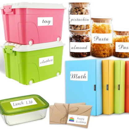2×4 Inch Removable Blank Freezer Labels,Water/Oil/Tear Resistant/Ink Won't Smudge No Residue (105pcs,1 Bag) - size: 2×4 inch
