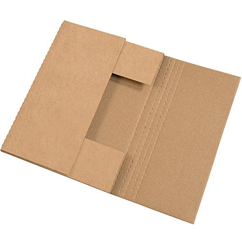 Aviditi Brown/Kraft Corrugated Cardboard Easy-Fold Mailer Box, 15" L x 11 1/8" W x 2" H, Pack of 50, Crush-Proof, for Shipping and Mailing UPS, USPS and FedEx