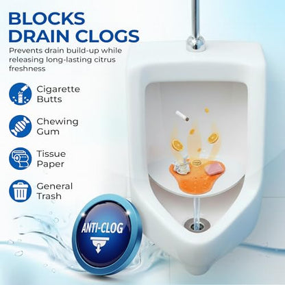 Urinal Screen Deodorizer With Gloves - 3D Wave Enzymatic Anti-Splash Urinal Cakes - Odor Protection Up To 30 Days - Long-Lasting Urinal Deodorizer for School, Offices, Cinemas Restrooms (Pack of 36)