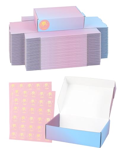 Shipping Boxes 7x5x2 Inch, Set of 50, Purple Corrugated Cardboard Boxes, Mailer Packaging Boxes for Small Business Gift Literature Shipping - color: ‎Purple, size: 7x5x2 inch