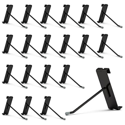 HUHOLE 50 Pack 4 Inch Black Gridwall Hooks Metal Display Hangers - size: 4 Inch