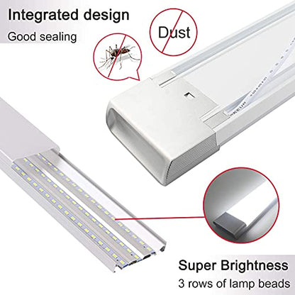 2FT LED Tube Flush Mount Light, 26W 2300LM LED Ceiling Shop Lighting Closet Light Fixture for Garage Kitchen Closet Laundry, 6500K Daylight White (2 Pack)
