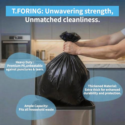 40-45 Gallon Trash Bags Unscented, 35'' x 40'', Black, 120 Count - color: 40-45 Gallon | 120 Count, size: 120 Count(pack of 1)