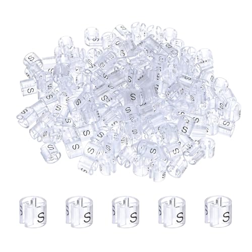 M METERXITY 100-Pack Clothes Hanger Markers S Size Garment Tag, Transparent - color: Transparent, size: Small