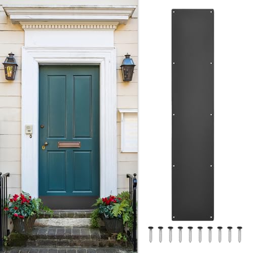 uxcell Door Kick Plate,6 x 30 Inches Kick Plate Door Plate,Black-1 Pack - color: Black, size: 6 x 30 Inch