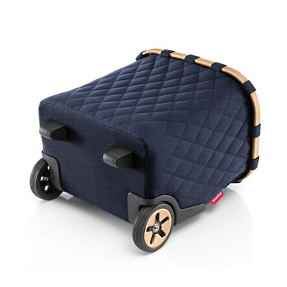 reisenthel carrycruiser Rhombus Midnight Gold - Portable Shopping Trolley with Sturdy Aluminum Frame, Shoulder Strap and Removable mesh Inner Bag -Water-Repellent - color: Rhombus Midnight Gold