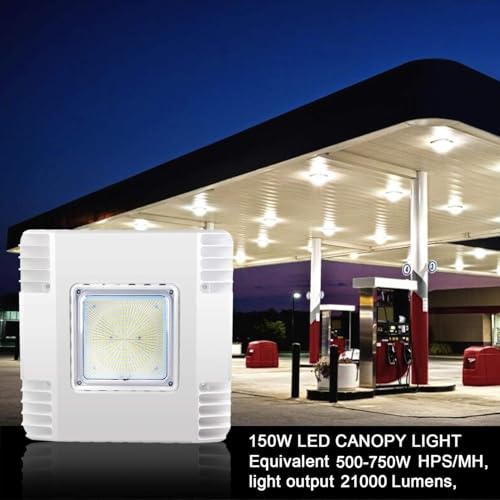 OSTEK LED Canopy Light 150W Gas Station Carport Ceiling Light 5700K