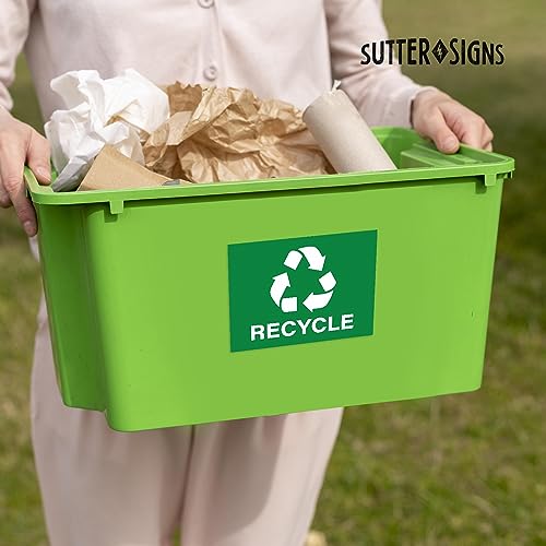 Recycle Stickers, 7" x 10" (Pack of 4) - size: 7" x 10" (Pack of 4)