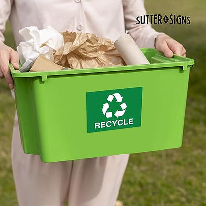 Recycle Stickers, 7" x 10" (Pack of 4) - size: 7" x 10" (Pack of 4)