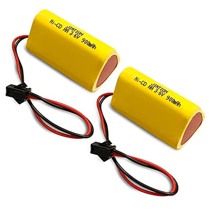 JINTION 3.6V 900mAh Rechargeable AA NiCD Batteries Replacement Battery for Lithonia ELB B001 ELBB001 ELB-B001 Lithonia EU2C M6 LED Emergency Light Interstate ANIC1566 Unitech 0253799