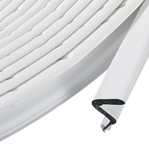 BBTO Weather Stripping Door Window Seal V-Shaped Foam Kerf,90 Feet,White - color: White, size: 90 Feet