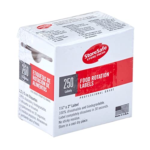 Cambro 1252SLB250 Dissolvable Label - Food Rotation Labels -