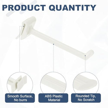 uxcell 20Pcs Slat Wall Panel Hooks 3" Plastic Slat Wall Accessories - size: 3 Inch
