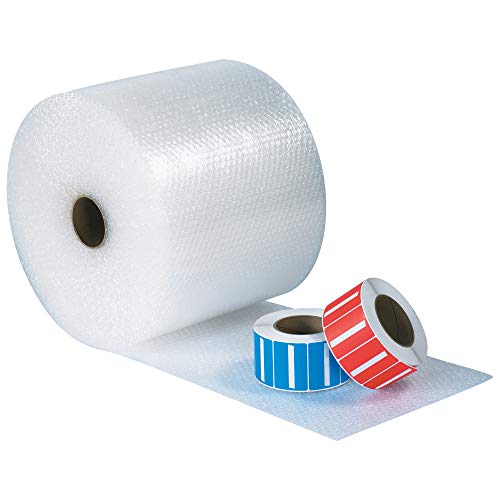 BOX USA Bubble Cushioning Wrap, 12x125', 1/2" Bubble, 4-Rolls