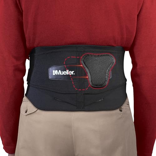 MUELLER Sports Medicine Lumbar Back Brace with Removable Pad, Ideal for Upper and Lower Back Pain, Relief & Support for Men and Women, Strains, Sciatica, Scoliosis - size: Plus Size