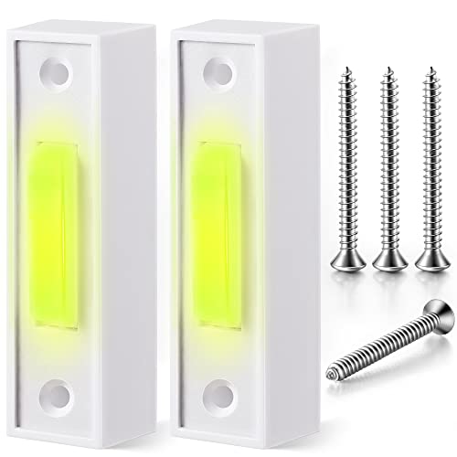Lighted Doorbell Button, Garage Door Opener Switch with LED Light, 41A4166 Wall Mounted Push to Exit Ringer Button (White,2 Pieces) - color: White