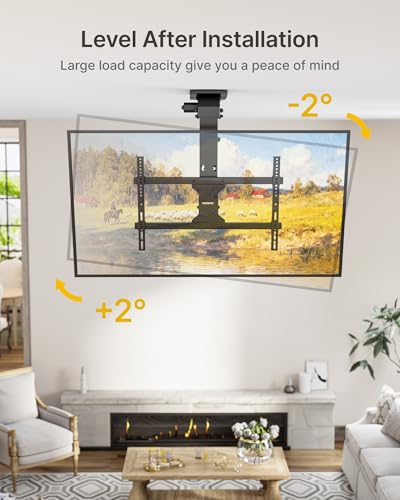 monTEK Motorized Ceiling TV Mount with Remote for 37-75 Inch TVs - size: 37-75 inch