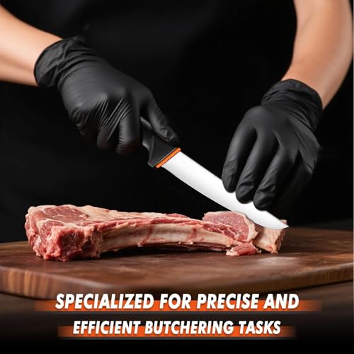 TIVOLI 6 Inch Straight Boning Knife - Butcher Knife with Non-Slip Softgrip - size: 6"