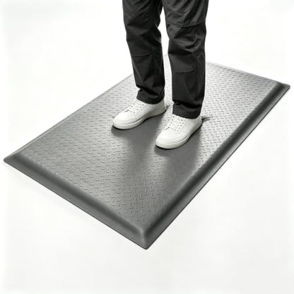 Anti Fatigue Mat 2x7 Ft 15/16" Thick Soft Sponge Ergonomic Mat - size: 83.9"L x 24.4"W x 0.9"Th