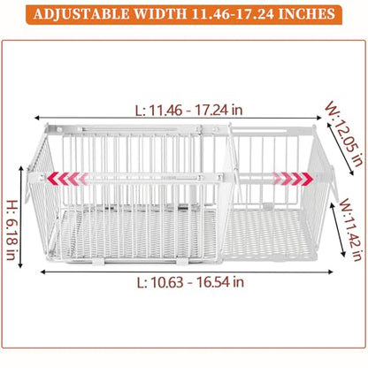 Large Freezer Organizer Bins for 10 to 20 Cu.Ft,2 Pack , Leak-Proof Bottom