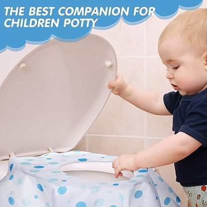 50 Packs Extra Large Disposable Toilet Seat Covers for Kids Adult, Dot