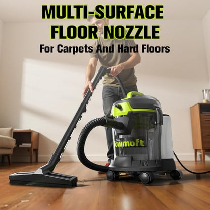 4 Gal Carpet Extractor, 5.5 HP Wet Dry Vacuum(YDWM4-S)