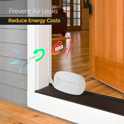 Ravinte Weather Stripping Door Seal, Q-Shaped Kerf Foam Strip, 21 FT, White - color: White, size: 21 Feet