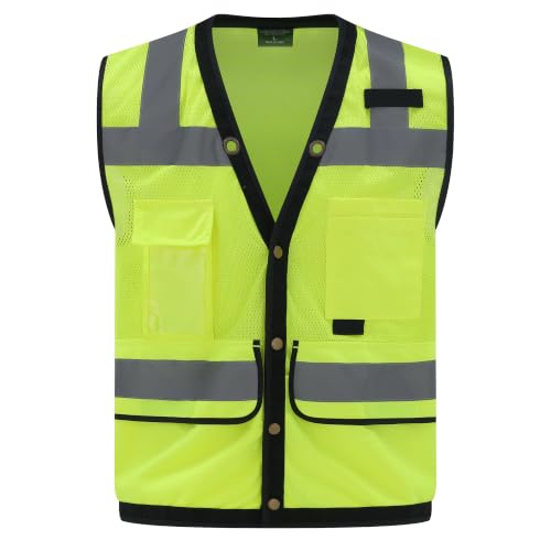 Safety Vest, High Visibility Reflective Vest for Outdoor Work - size: 4X-Large
