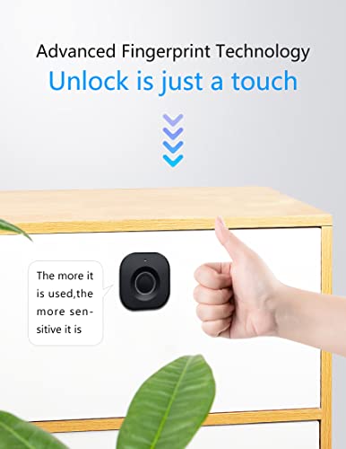 SUMNEW Fingerprint Cabinet Lock, Smart Biometric, Fit for Keyless Hidden File Drawer Wardrobe, Child Safety Electric Fingerprint Lock, DIY Wooden Furniture Privacy for Home Office
